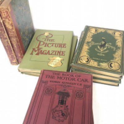 A collection of Antique books Three volumes Universal Geography with illustrations and maps The book of the Motor car three volumes by Rankin Kennedy two bound annual volume sets Punch 1861 and 1862 and two volumes The Picture Magazine 1894 1896. NO RESERVE