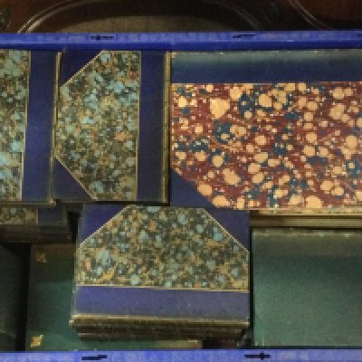 A collection of vintage books including Carlyles works, Handley Cross, The Compleat Angler, British Birds etc. postage category Cx2