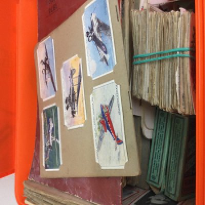 A collection of cigarette cards including Two albums .