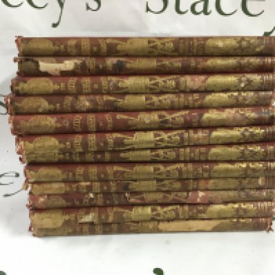 Mid 19th century Victorian Martin Robert Montgomery books, twelve volumes , British colonies and their history with coloured maps and plates . Some damage to spines. Postage cat C