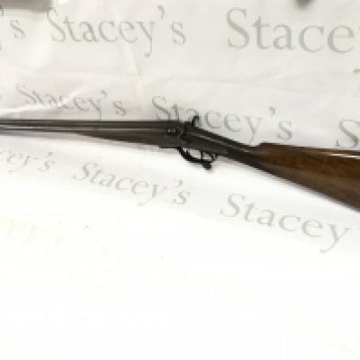 Nice example of a side by side 12g shotgun with lovely damascus steel barrels. 29 inch barrel and 45.5 overall. PLEASE NOTE THAT A SHOTGUN LICENSE IS REQUIRED TO PURCHASE THIS ITEM. VIEWING AND COLLECTING IS BY APPOINTMENT ONLY.