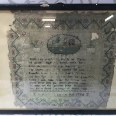 A framed needlework sampler poem from 1794. Postage category A (if posted without frame). NO RESERVE