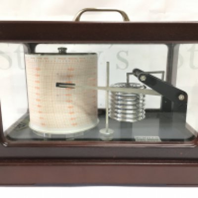 A Sewills barograph in a fitted case .17x26x18cm This lot cannot be posted