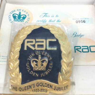 A limited edition of 1000 RAC Queens Golden jubilee badge