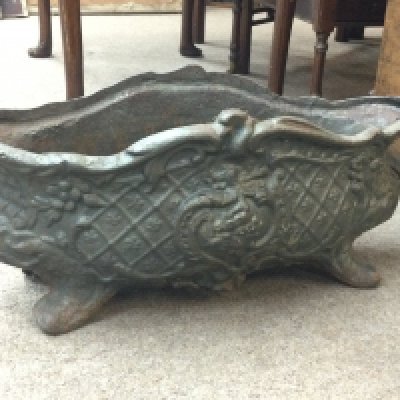 A Cast iron French planter , 48cm wide.