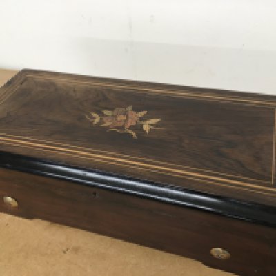 A swiss music box, professionally restored and seen working. This lot cannot be posted