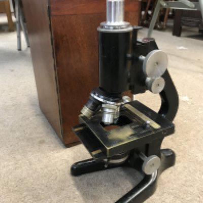 A W.Watson & Sons microscope with case. This lot cannot be posted
