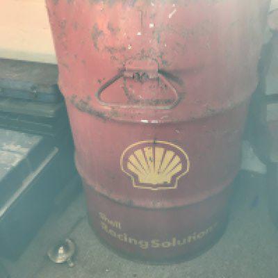 A shell oil drum .