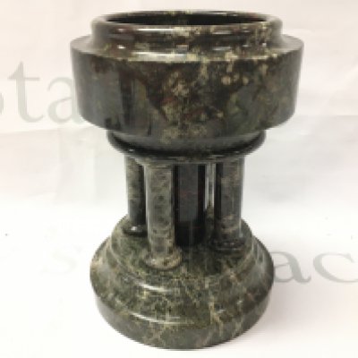 A Cornish Serpentine Marble model Holy Water Front.