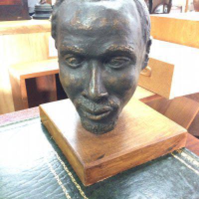 A 20th Century Three Dimensional Male Head Sculpture.