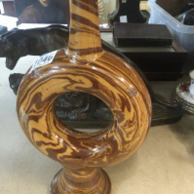 A slip glaze pottery vase