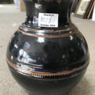 A David Leach stoneware vase. 26cm