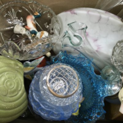 A collection of ceramics and other items including Carltonware Bwthyn pottery etc.