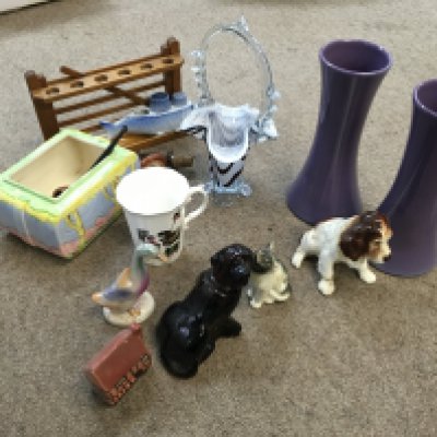 A Collection of ceramics including W.Goebel, Bourne Denby, Beswick ware, art glass etc. also other assorted items