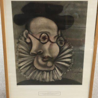 A framed Picasso Portrait of Jaime Sabartes print, dimensions 52x70cm