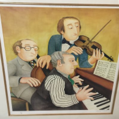 A signed Limited Edition Beryl Cook print 291/650 "Musicians"