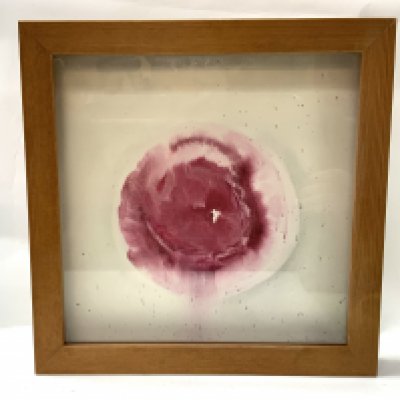 Stanley John TWARDOWICZ, 1917-2008, 1959 abstract watercolour on paper, Dwan Gallery paper applied label to reverse. 32cm x 32cm. (D)