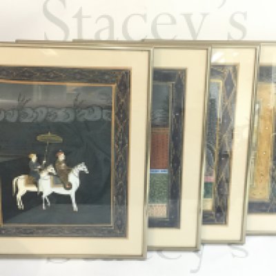 Framed Indian watercolours, frame dimensions 25x29cm. this lot cannot be posted