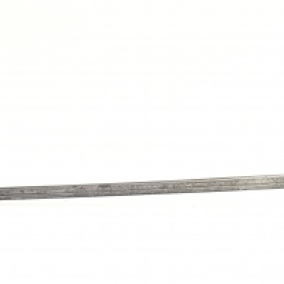 A late 19th century Heavy Cavalry George V sword, maker Hamburger Rogers & Co London. Full basket guard, blade with etchings numbered m7004 at spine. Blade approximately 90cm long ,total sword length 105cm. This lot cannot be posted