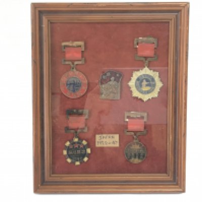 A framed collection of five Japanese military medals 1938-47. Postage category B