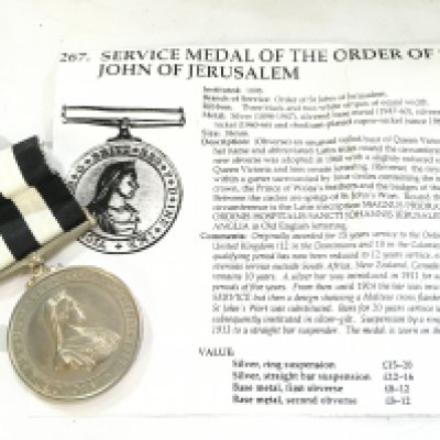 A Service Medal of the Order of St John of Jerusalem, postage category A