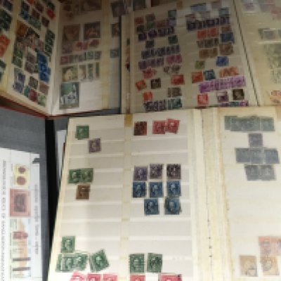 Six albums containing World and GB Stampsand loose stamps various