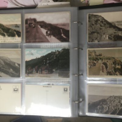 Six large well presented albums of Postcards mainly mid 20th century and earlier an album of Southend postcards London Parliament St Paul&rsquo;s Westminster Abby other areas Canterbury Dover Castle Tunbridge wells and many other cards all in plastic sleeves (6)