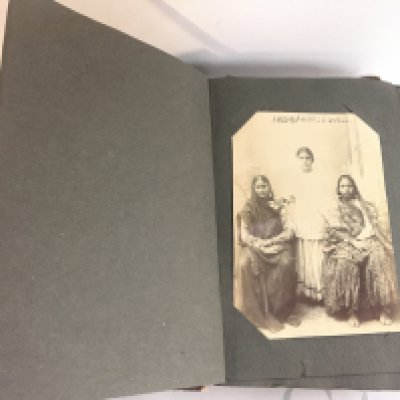An album of Indian postcards from the early 20th century. Postage category B