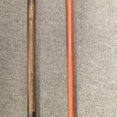 A sword stick and a walking stick 92 and 88cm long