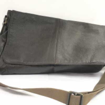 A vintage leather man bag , postage category C