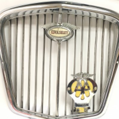 A vintage Wolseley radiator grill with AA badge. 38cm tall. Postage category C