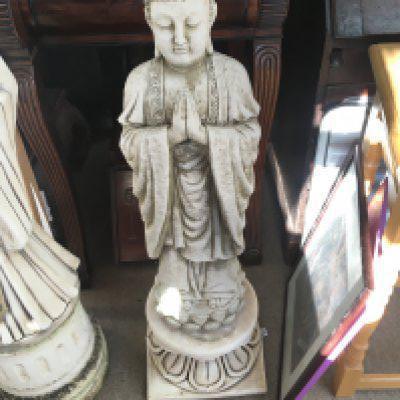 A large Buddha garden concrete figure. Approximately 1 meter.