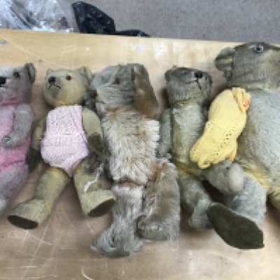 A small collection of vintage bears.
