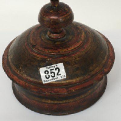 An Antique Indian painted spice box of circular shape. NO RESERVE