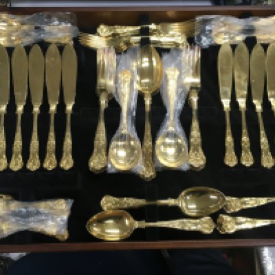 A large canteen of cutlery.