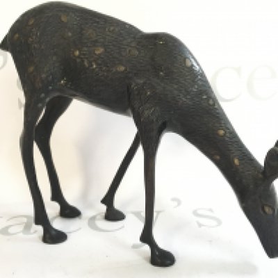 A bronze fawn figure , postage category B