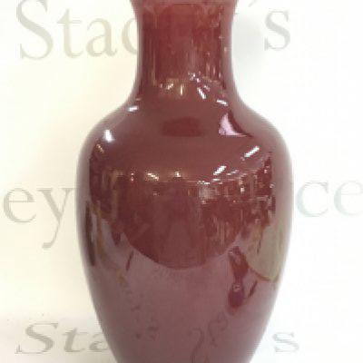 A Chinese Sang De Boeuf vase, 36.5cm tall. No obvious damage or restoration. This lot cannot be posted