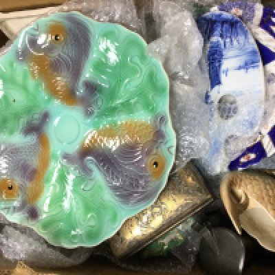 A collection of ceramics Shorter & Son fish plates. NO RESERVE