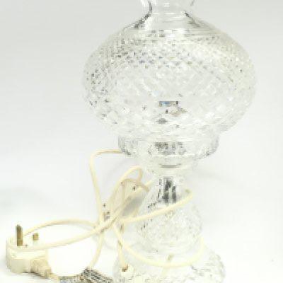 A Waterford cut glass lamp, 35cm tall. This lot cannot be posted