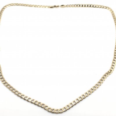 A 9ct gold necklace, 15.2g. Postage category a