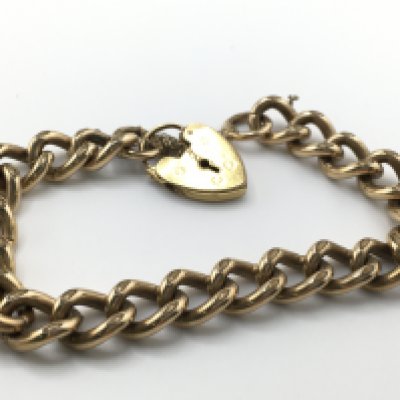 A rolled gold curb bracelet, postage category A