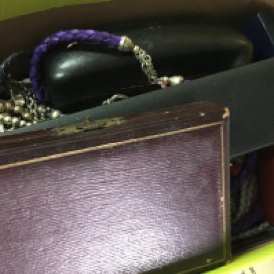 A box of costume jewellery including Bibi Bijoux. Postage category C