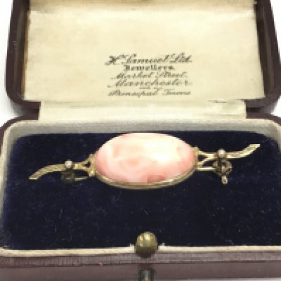 A silver gilt and coral brooch , 800 stamped. Postage category a