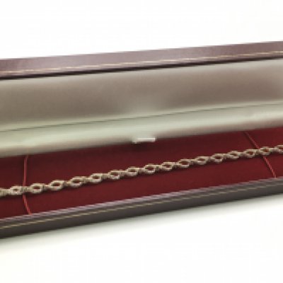 A gold plated silver twist style bracelet set with diamonds, 0.50ct approx