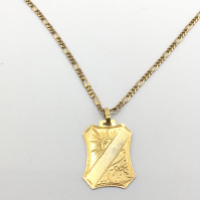 A 9ct gold chain 4.8g with an 18ct gold pendant 1.7g Postage A