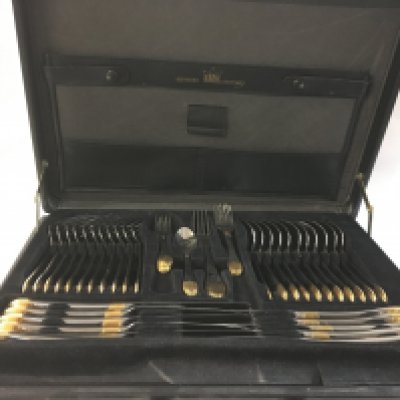 One cased set of German cutlery.