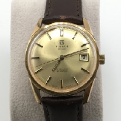 A gents Tissot automatic seastar wrist watch with date aperture. Seen running. 34mm case.