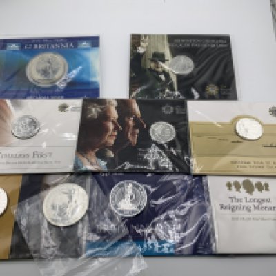 A small selection of Royal Mint issue fine silver coinage. (A)