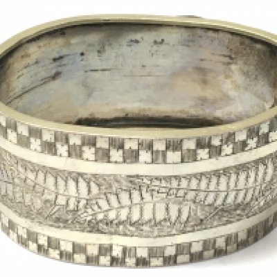An Aesthetic style late 19th century white metal bracelet