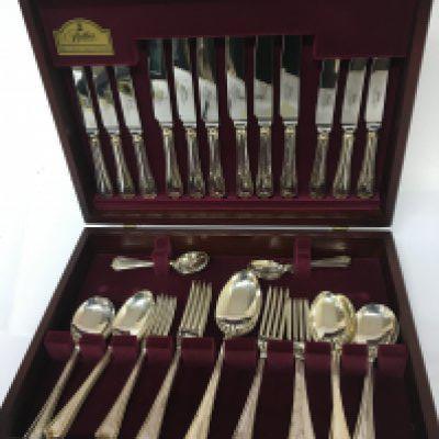 A canteen of silver plated cutlery Butler collection Sheffield.